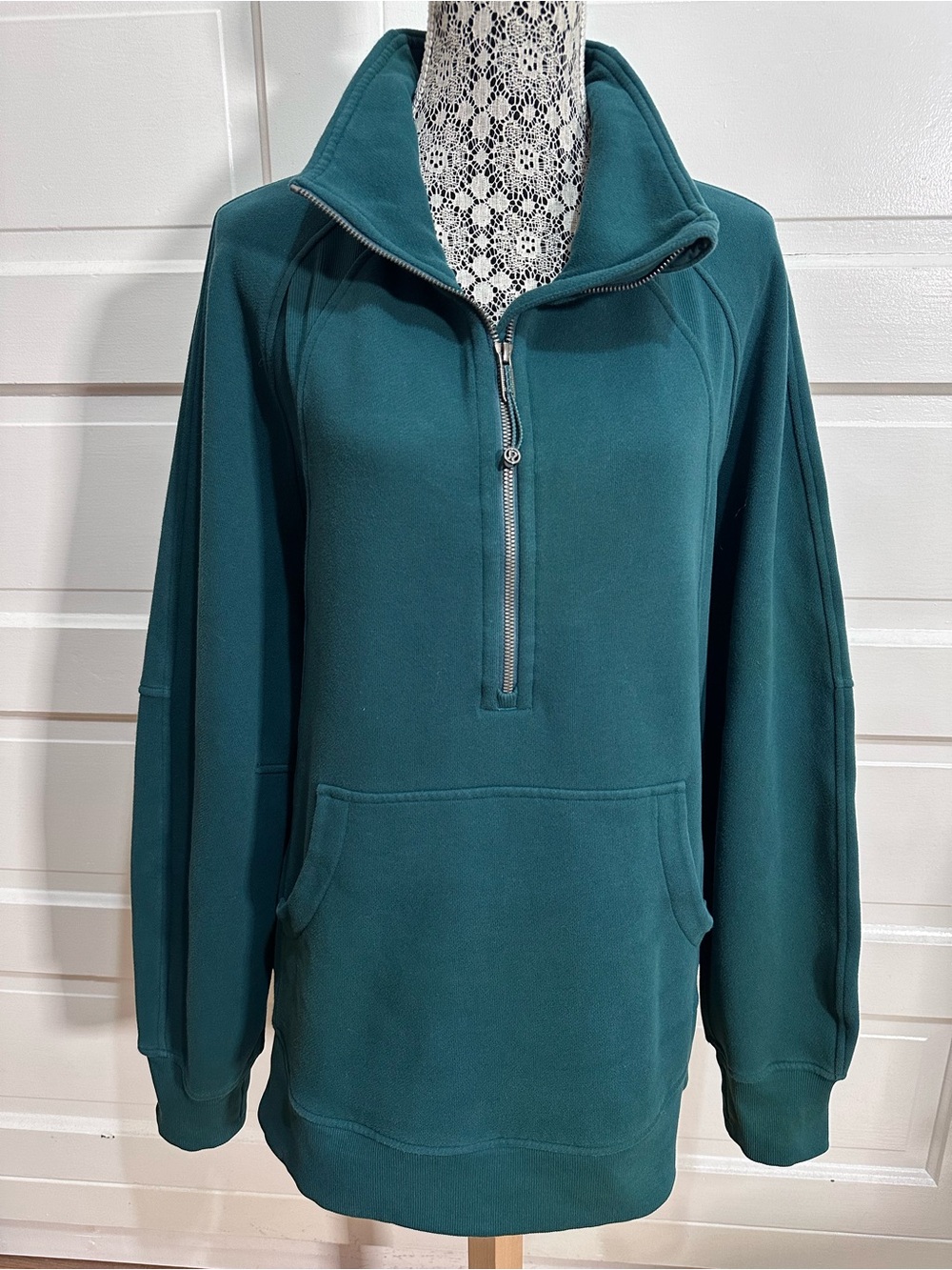 Lululemon Scuba Oversized Funnel-Neck Half Zip *Long XL/XXL Storm Teal $138